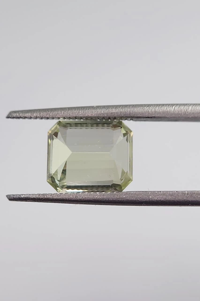 3.2ct Lemon Yellow Tourmaline Emerald Cut Loose Gemstone from Nigeria — view 3